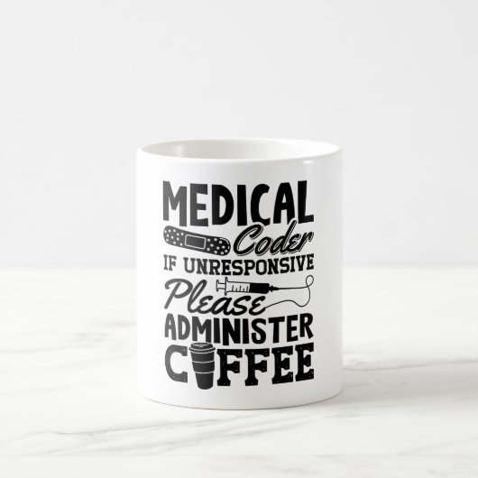 Medical Coder Coffee Assistant ICDコーディングギフト コーヒーマグカップ (中央)