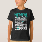 Medical Coder Coffee Assistant ICDコーディング Tシャツ (正面)