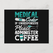 Medical Coder Coffee Assistant ICD Coding ポストカード (正面)