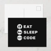 Medical Coder Eat Sleep Code Coding ICD Programmer ポストカード (正面/裏面)