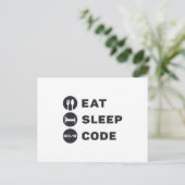 Medical Coder Eat Sleep Code ICD Coding Programmer ポストカード (スタンド正面)