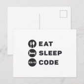 Medical Coder Eat Sleep Code ICD Coding Programmer ポストカード (正面/裏面)