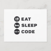 Medical Coder Eat Sleep Code ICD Coding Programmer ポストカード (正面)