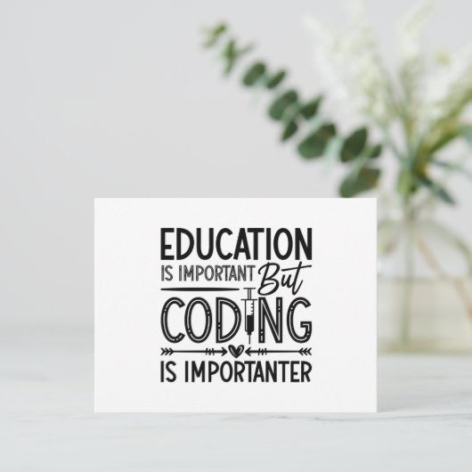 Medical Coder Education Is Important Coding ICD ポストカード (スタンド正面)