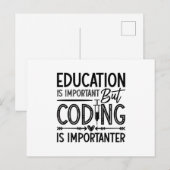 Medical Coder Education Is Important Coding ICD ポストカード (正面/裏面)