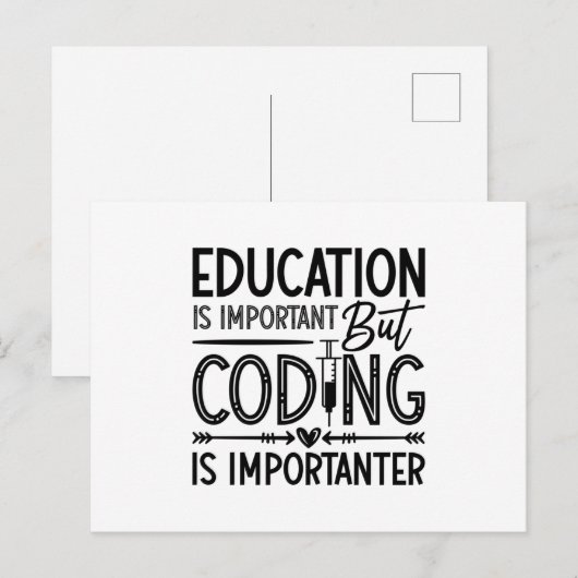 Medical Coder Education Is Important Coding ICD ポストカード (正面/裏面)