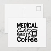 Medical Coder Fueled By Coffee Programmer Coding ポストカード (正面/裏面)