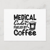 Medical Coder Fueled By Coffee Programmer Coding ポストカード (正面)