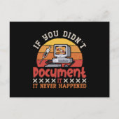 Medical Coder If You Didn't Document ICD Coding ポストカード (正面)