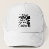 Medical Coder Just Add Coffee Programmer Coding キャップ (正面)