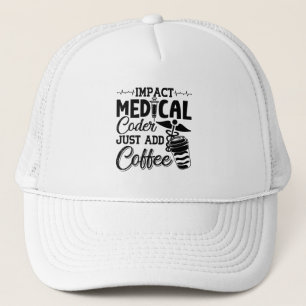 Medical Coder Just Add Coffee Programmer Coding キャップ