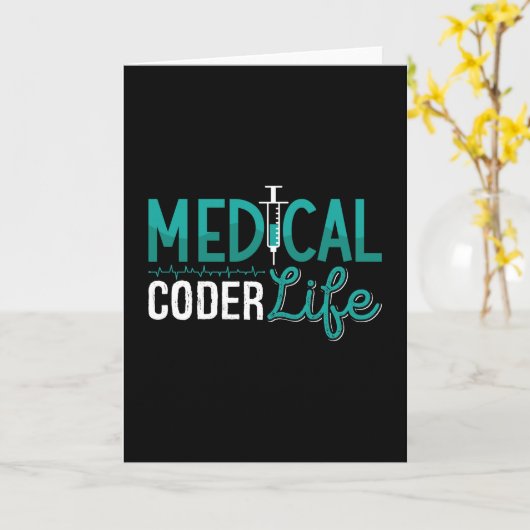 Medical Coder Life Assistant ICDコーディングプログラマ カード (黄色い花)