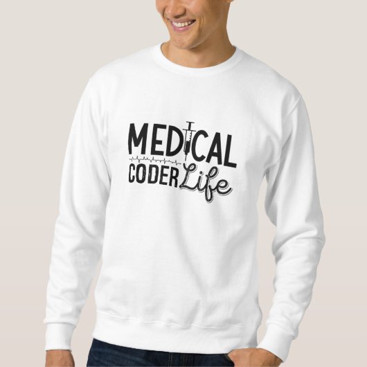 Medical Coder Life Assistant ICDプログラマコーディング スウェットシャツ (正面)