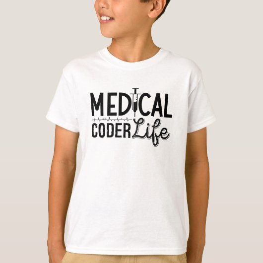 Medical Coder Life Assistant ICDプログラマコーディング Tシャツ (正面)