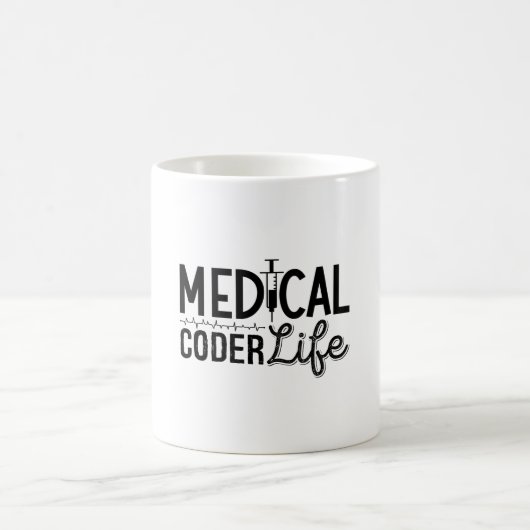 Medical Coder Life Assistant ICD Programmer Coding コーヒーマグカップ (中央)