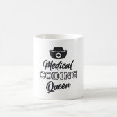 Medical Coder Queen Coding ICDプログラマギフト コーヒーマグカップ (中央)