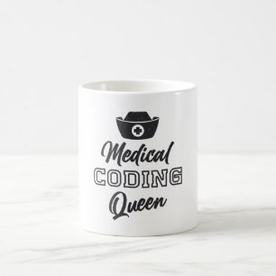 Medical Coder Queen Coding ICDプログラマギフト コーヒーマグカップ