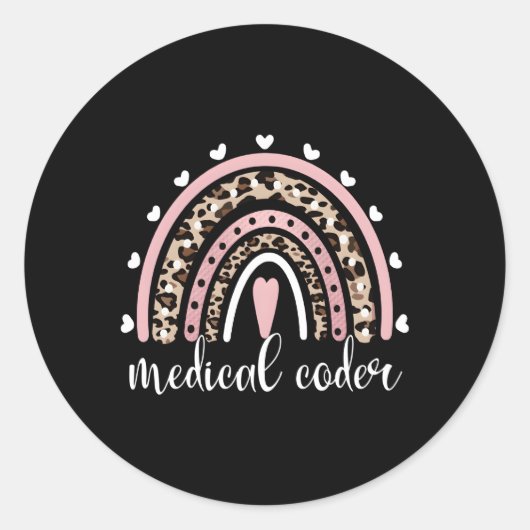 Medical Coder Rainbow Medical Coding臨床コード ラウンドシール (正面)