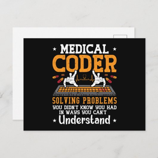 Medical Coder Solving Problems Assistant Coding ポストカード (正面/裏面)