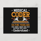 Medical Coder Solving Problems Assistant Coding ポストカード (正面)