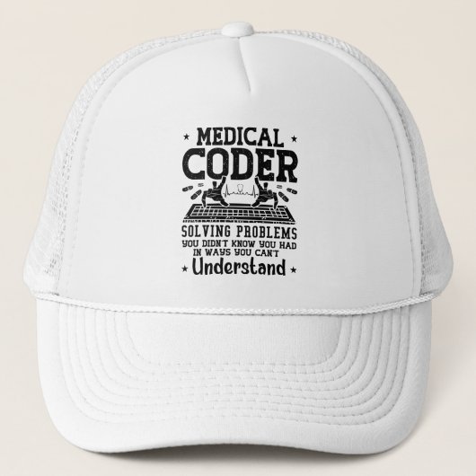 Medical Coder Solving Problems Coding Assistant キャップ (正面)