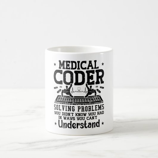 Medical Coder Solving Problems Coding Assistant コーヒーマグカップ (中央)