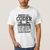 Medical Coder Solving Problems Coding Assistant Tシャツ (正面)