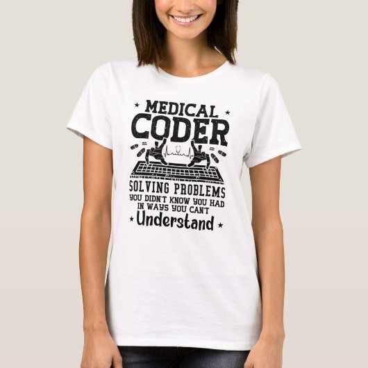 Medical Coder Solving Problems Coding Assistant Tシャツ (正面)