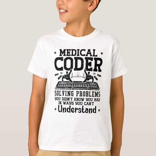 Medical Coder Solving Problems Coding Assistant Tシャツ (正面)