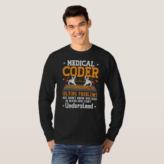 Medical Coder Solving Problems Coding Icd Code Pro Tシャツ (正面フル)