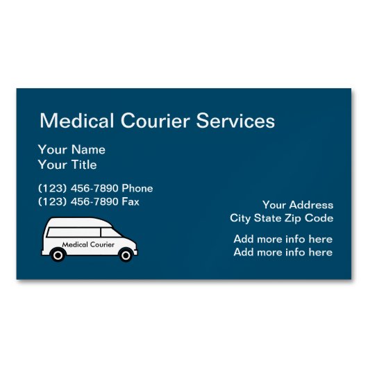 Medical Courier Services マグネット名刺 (正面)