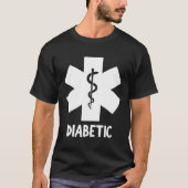 Medical DIABETIC ALERT Diabetes Tシャツ (正面)