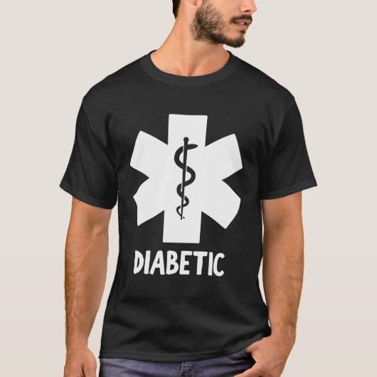 Medical DIABETIC ALERT Diabetes Tシャツ (正面)