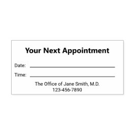 Medical Doctorの次のアポイントメントのアラーム セルフインキングスタンプ