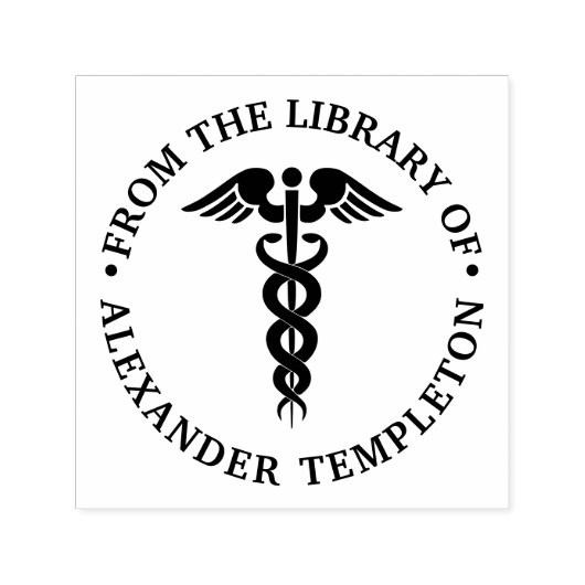 Medical Doctor Caduceus "のライブラリから" セルフインキングスタンプ (デザイン)