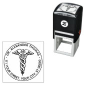 Medical Doctor Caduceus #2名住所 セルフインキングスタンプ (インサイチュ)