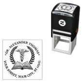 Medical Doctor Caduceus 2LR Book Name Address セルフインキングスタンプ (インサイチュ)