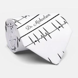 Medical Doctor Cardiologist Cardiogram ECG Name ネクタイ