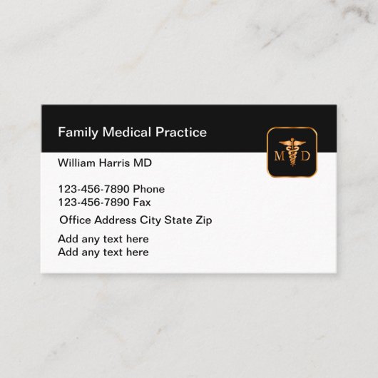 Medical Doctor Family Practice名刺 名刺 (正面)
