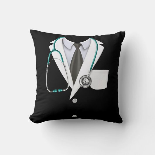 Medical Doctor Lab Coat クッション (正面)