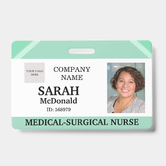 Medical Doctor Nursing Aged Care Security Photo ID バッジ (表面)