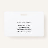 Medical Doctor Nursing Aged Care Security Photo ID バッジ (裏面)