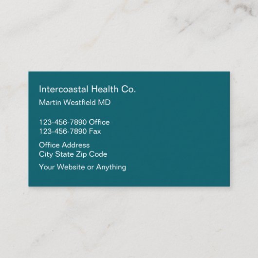 Medical Doctor Office Business Cards 名刺 (正面)