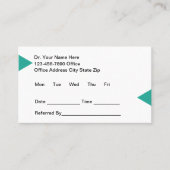 Medical Doctor Office Modern Appointment Cards 予約カード (正面)