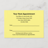 Medical Doctor Your Next Appointment Reminder ノートカード (正面)