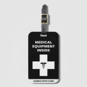 Medical Equipment Handle with care ラゲッジタグ (正面縦)