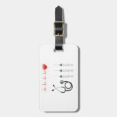Medical Equipment Heartbeat Healthcare ラゲッジタグ (正面縦)
