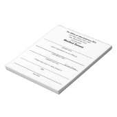 Medical Excuse Doctor's Sick Note for Patients ノートパッド (回転)