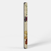 medical floral brain anatomy poster iPhoneケース (右側面)
