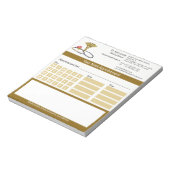 Medical Gold Caduceus & Stethoscope Appointment ノートパッド (回転)